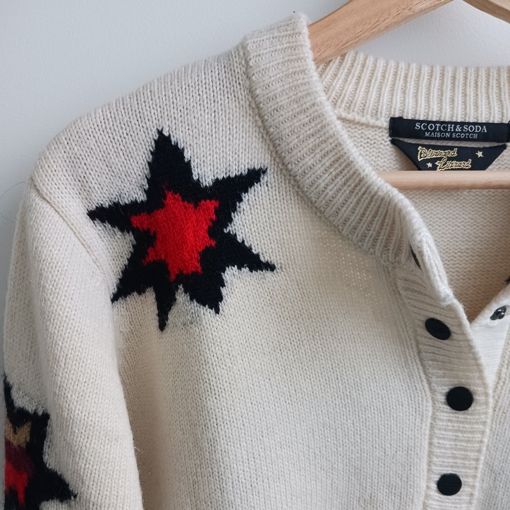 Scotch & Soda Embroidered Star Knit Sweater - Picture 5 of 11